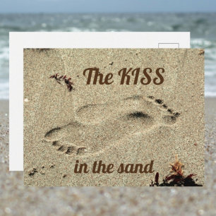 Carte Postale Baiser dans le sable