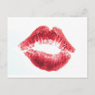 Carte Postale Baiser rouge à lèvres