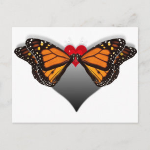 Carte Postale Baisers à papillon