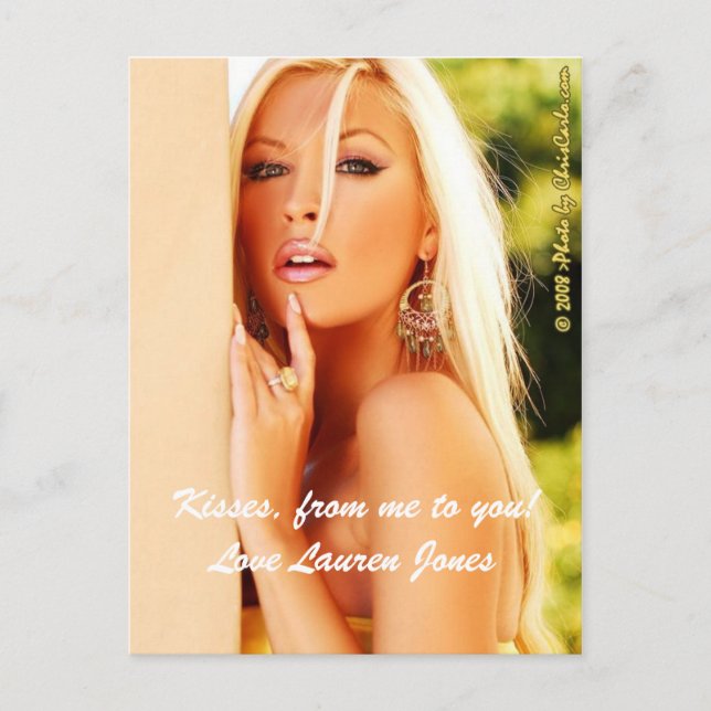 Carte Postale Baisers, de moi à toi ! Love Lauren Jones (Devant)