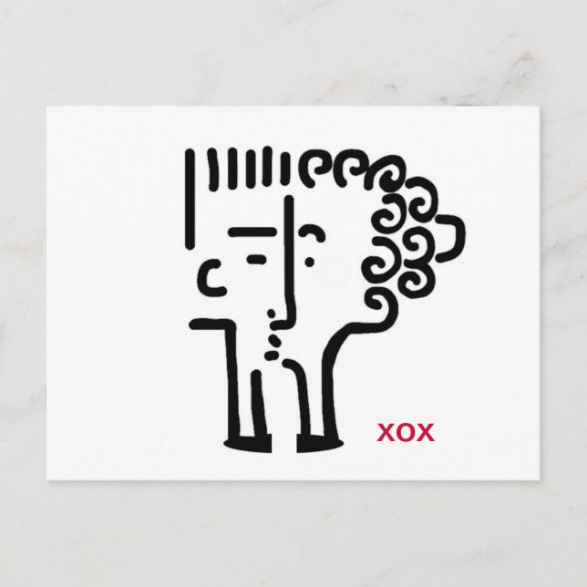 Carte Postale Baisers par courrier électronique (Devant)