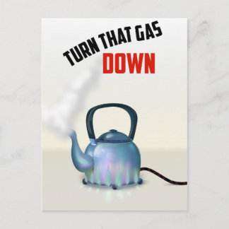 Carte Postale Baisse le poster vintage du gaz