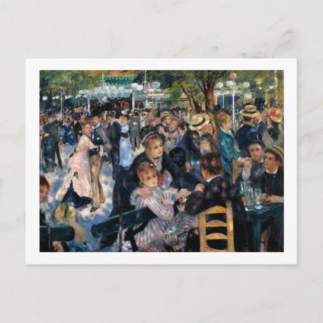Carte Postale Bal au Moulin de la Galette, Auguste Renoir (Devant)