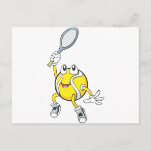 Carte Postale Bal de Tennis cool tenant Racquet