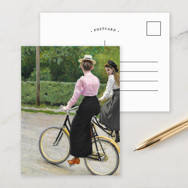 Carte Postale Balade en vélo d'été | Paul Fischer (Créateur téléchargé)