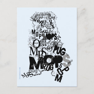 Carte Postale Balai fait de lettres