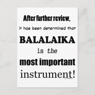 Carte Postale Balalaika instrument le plus important
