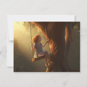 Carte Postale Balancoire Postcard
