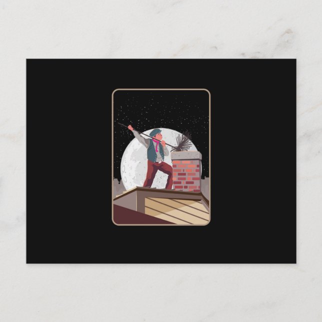 Carte Postale Balayage de la cheminée de nuit Mond Sweeper cadea (Devant)
