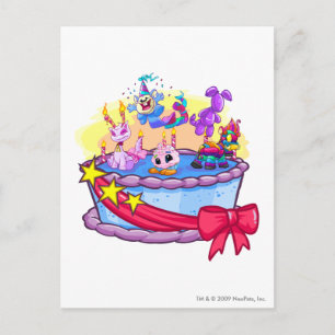 Carte Postale Balayage du groupe de gâteaux d'anniversaire