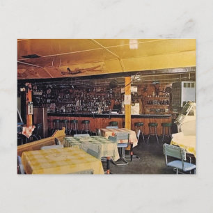 Carte Postale Balayage retro à l'ancienne et une taverne de bièr