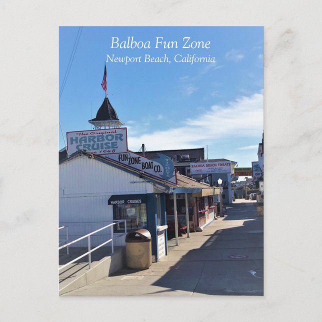 Carte Postale Balboa Fun Zone, Newport Beach, Californie (Devant)