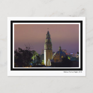 Carte Postale Balboa Park à Night Tower Dome Architecture