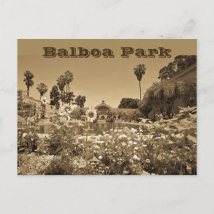 Carte Postale Balboa Park Sepia Tone
