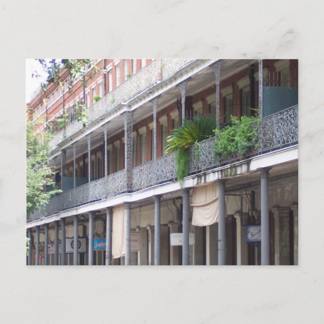 Carte Postale Balcons dans le quartier français (Devant)