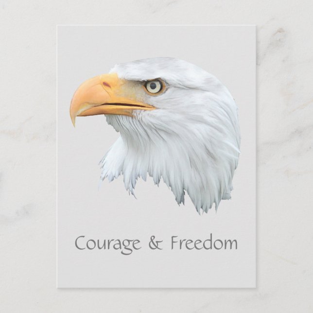 Carte Postale Bald Eagle Courage & Liberté personnalisable (Devant)