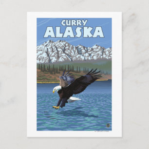 Carte Postale Bald Eagle Diving - Curry, Alaska