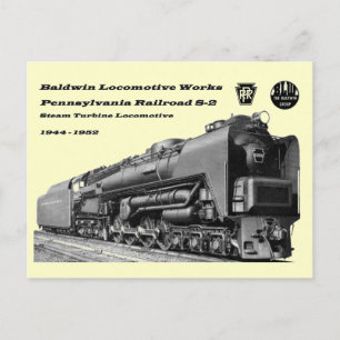 Carte Postale Baldwin Locomotive Works S-2 PRR Turbine à vapeur