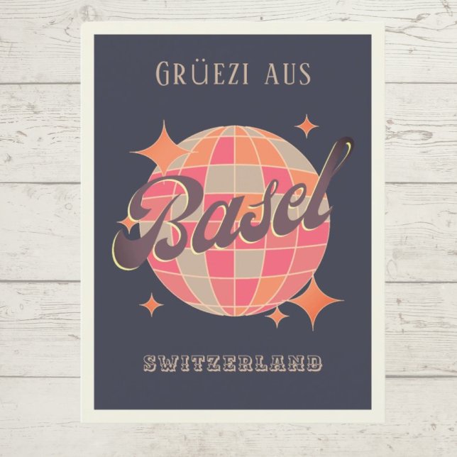 Carte Postale Bâle Suisse Schweiz ville Grüezi salutations (Créateur téléchargé)