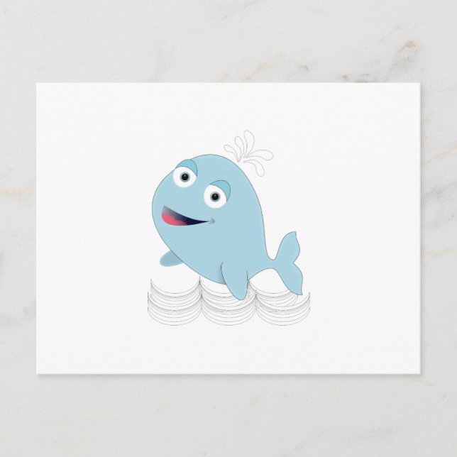 Carte Postale Baleine bleue (Devant)