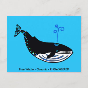 Carte Postale BALEINE Bleue - Conservation - Écologie - Nature