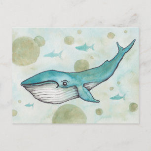 Carte Postale Baleine bleue douce