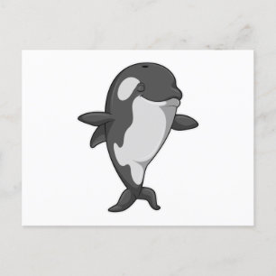 Carte Postale Baleine tueuse au Yoga Fitness in Standing