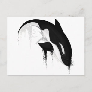 Carte Postale Baleine tueuse Orca par Crem