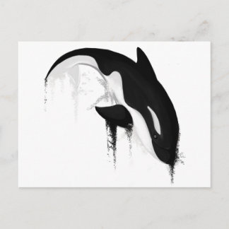 Carte Postale Baleine tueuse Orca par Crem