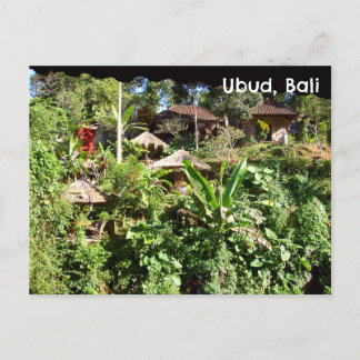 Carte postale Bali Indonésie Cabines en laiton Pla