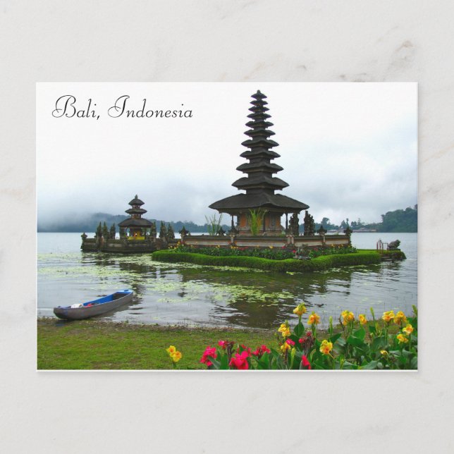 Carte Postale Bali, Indonésie - Pura Ulun Danu, Lac Bratan (Devant)