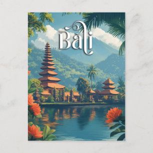 Carte Postale Bali Paradise : Le mont Majestic Meru