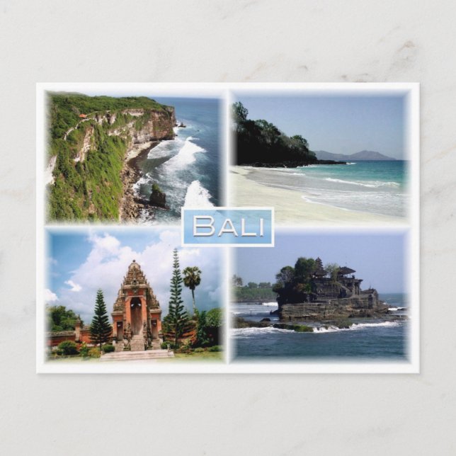 Carte Postale Bali - Pura Luhur Uluwatu - Padangbai secret Beach (Devant)