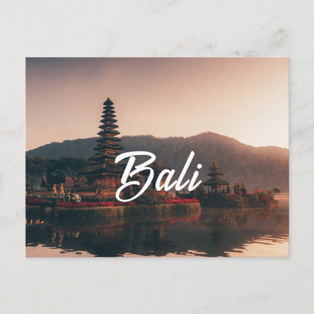 Carte postale Bali simple design élégant (Devant)