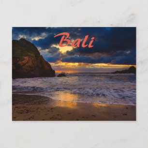 Carte Postale Bali Tropical Golden Sunset Sea Beach Échap