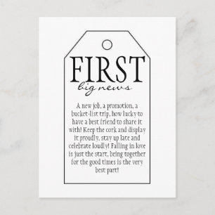 Carte Postale Balise cadeau pour bouteille de vin - Première gra