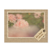 Balise de voyage vintage papier cadre Rose d'autom