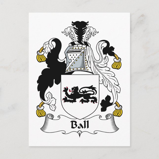 Carte Postale Ball Family Crest (Devant)