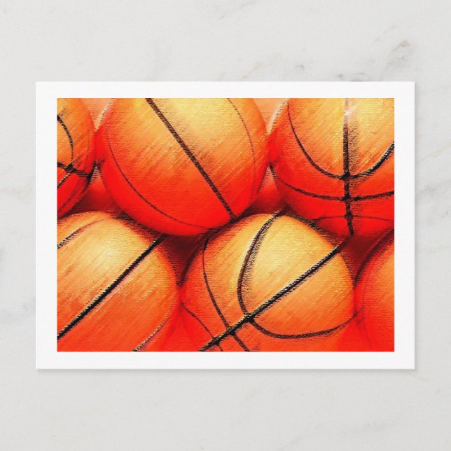 Carte Postale Balle de basket (Devant)