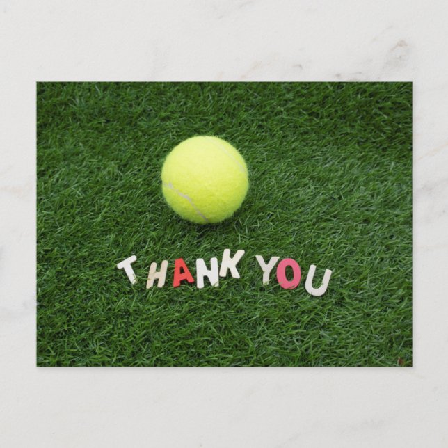 Carte Postale Balle de tennis Merci (Devant)