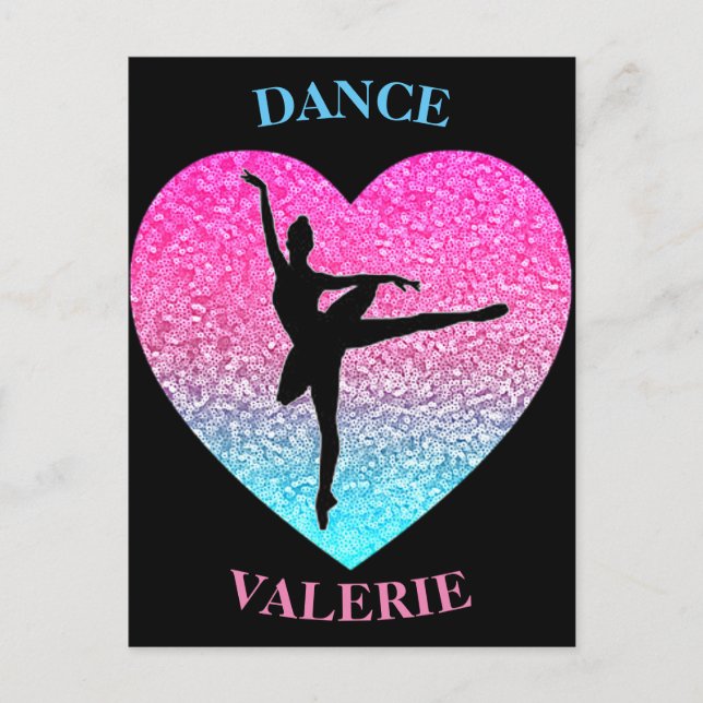 Carte Postale Ballerina Dancer Personnalisé (Devant)