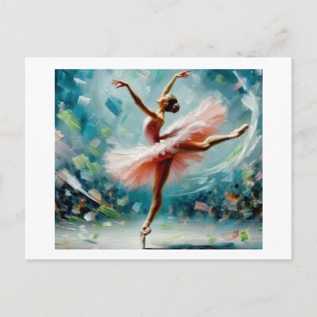 Carte Postale Ballerina en rose, (Devant)