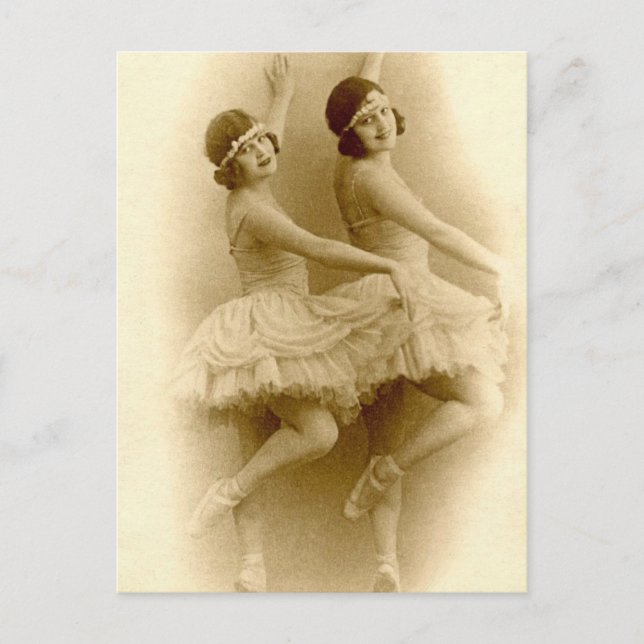 Carte Postale Ballerinas vintages (Devant)