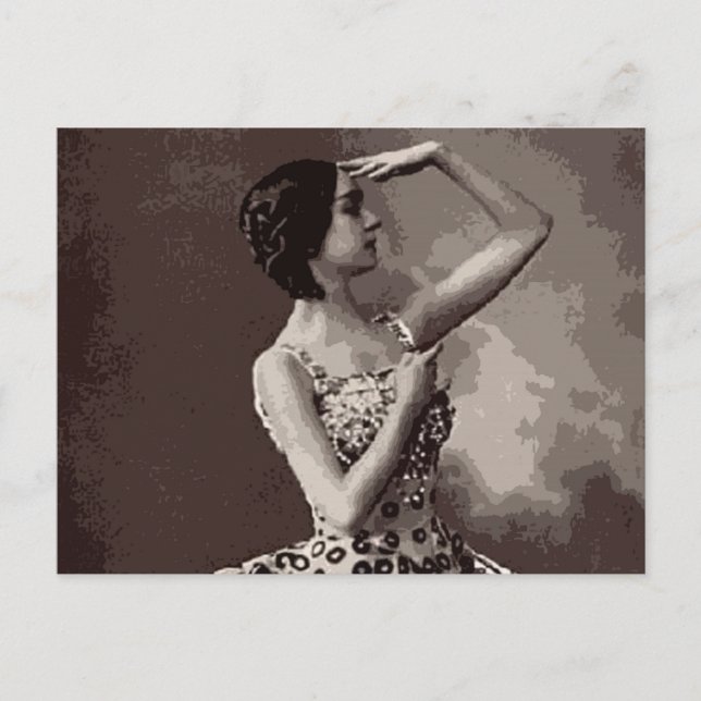 Carte Postale ballerine vintage (Devant)