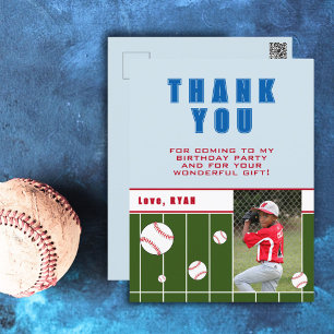 Carte Postale Balles de baseball Enfants Anniversaire Photo Merc
