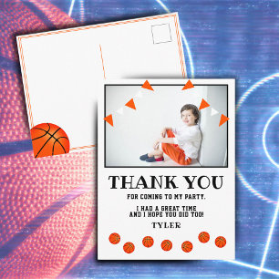 Carte Postale Balles de basketball Sports Photo Anniversaire Mer