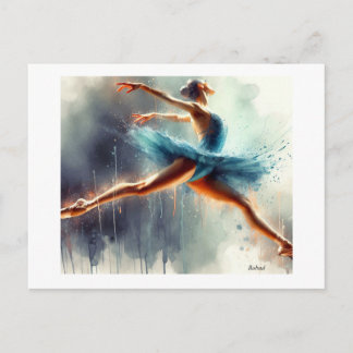 Carte Postale Ballet Dancer in Motion, 
