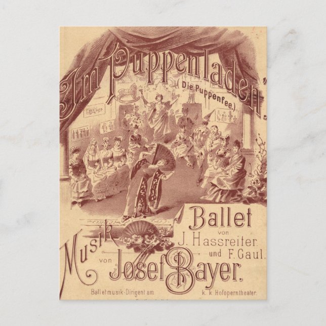 Carte Postale Ballet de poupée de fée - Die Puppenfee - Josef Ba (Devant)