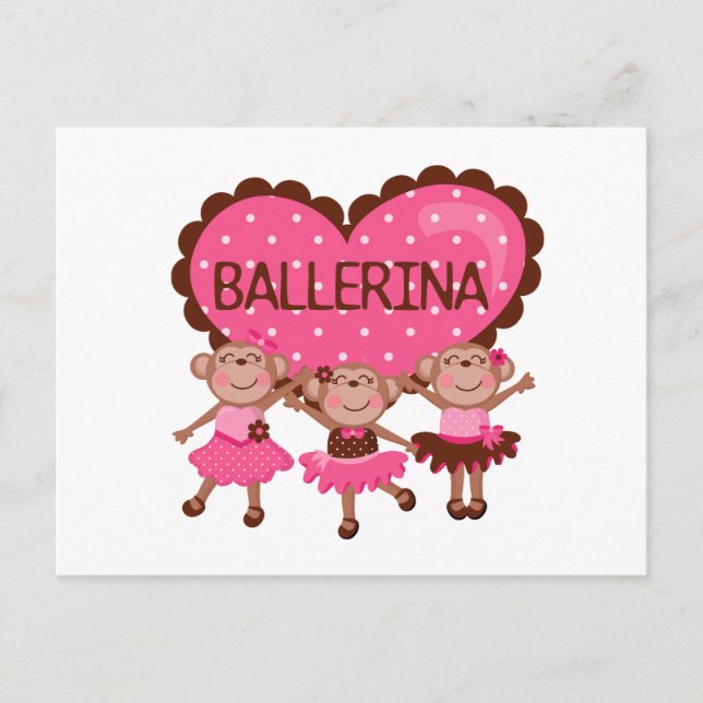 Carte Postale Ballet de singe (Devant)
