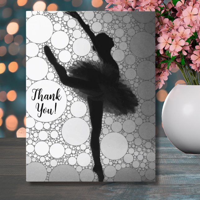 Carte Postale Ballet Noir Blanc Ballerine (Créateur téléchargé)